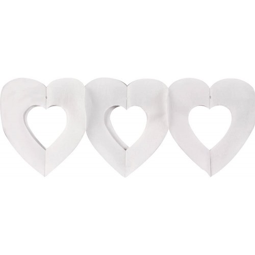 Grinalda Corações Brancos